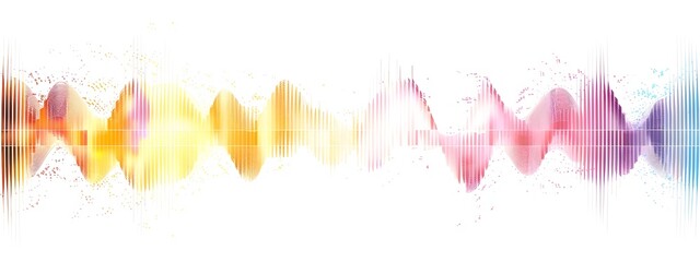 Poster - vibrant of light wave with accompanying frequency spectrum graph