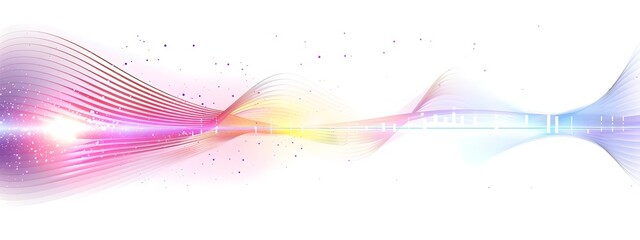 Poster - Vibrant Light Wave with Frequency Spectrum