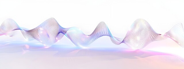 Aufkleber - mesmerizing light wave with phase shift vibrant digital abstract art