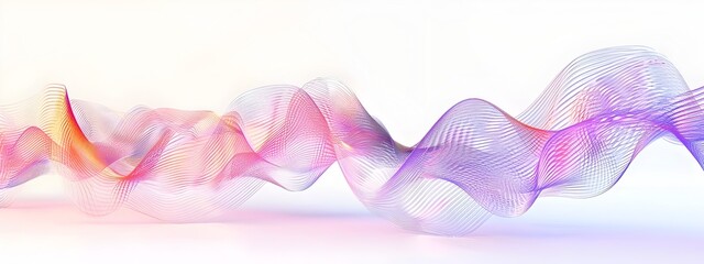 Poster - Light Wave with Phase Shift Captivating 3D Rendered Abstract Wavy Background