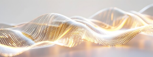 Poster - Vibrant 3D Rendered Light Wave in Seamless Standing Wave Pattern Isolated on White Background