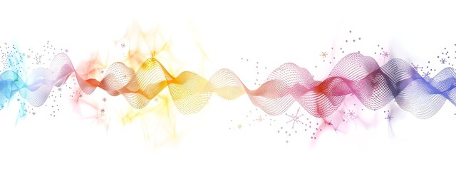 Poster - Captivating Light Wave with Vibrant Quantum Fluctuations Abstract Digital of Flowing Energetic