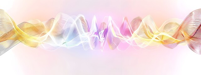 Poster - Mesmerizing Spectral Light Wave Visualization with Captivating Chromatic Patterns