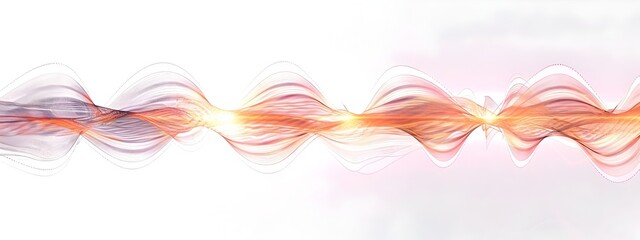 Poster - Glowing Light Wave with Coherence Length   Futuristic Abstract Digital