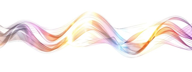 Poster - Ethereal Light Wave with Mesmerizing Spectral Lines Abstract Digital Art
