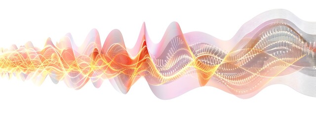 Poster - Captivating Light Wave with Frequency Comb Abstract Art Design