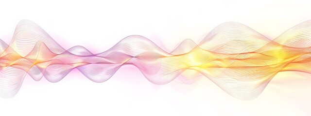 Aufkleber - luminous wave of phase conjugated light dynamic abstract digital of vibrant flowing energy patterns