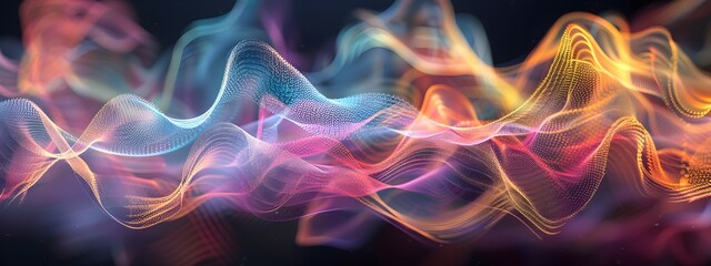Poster - Breathtaking Visualization of Quantum Wave Functions Inspired by Digital Futurism