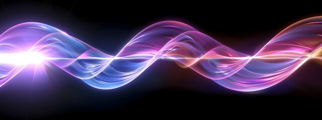 Poster - Mesmerizing Laser Light Wave A Captivating Cosmic Digital
