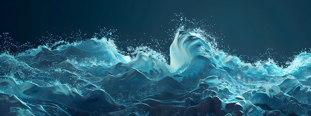 Poster - Evanescent Waves Dynamic Turquoise Fluid Patterns and Motions at Aquatic Boundary