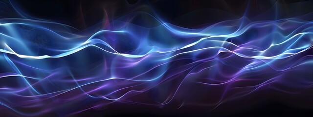 Poster - Mesmerizing Wave Pulses Captivating Digital of Dynamic Electric Currents and Luminous Vibrant Waves