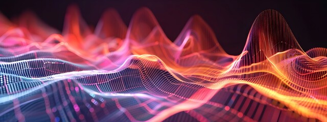 Poster - Mesmerizing Abstract Visualization of Frequency Notch Filter Effect