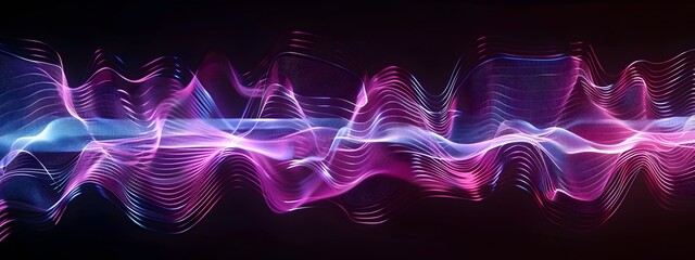 Poster - Frequency Notch Filter Effect in Vibrant Waves of Light and Color