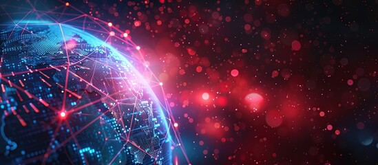 Aufkleber - Global business, internet network connection, IoT Internet of things, business intelligence concept.
