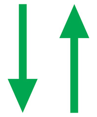 Wall Mural - down up green arrows icon. vector illustration