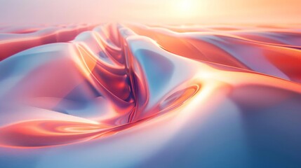 Canvas Print - Design a 3D illustration of abstract shapes with light trails depicting speedy motion