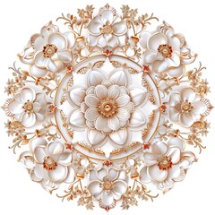 3D flower ceiling medallion.It is made of high-quality environmentally friendly gypsum material,It is non-toxic and tasteless and has a long service life.