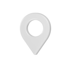 Poster - pin location icon 3d white color