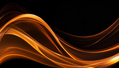 Aufkleber - Wavy pattern created with orange, red yellow, brown,  color. Liquid silk transparent effect