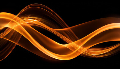 Poster - Wavy pattern created with orange, red yellow, brown,  color. Liquid silk transparent effect