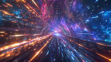 Wall Mural - Hyperspace Stars Travel Backgrounds