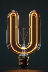 Aufkleber - A single light bulb shining in the dark, perfect for highlighting a moment or representing guidance