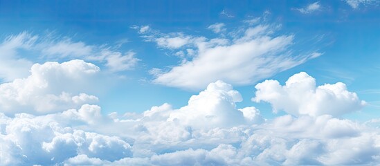 Poster - Cloudy sky with blank copy space image.