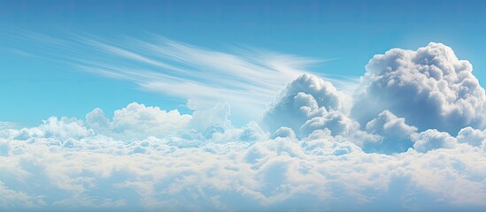 Aufkleber - Clear air with sky and clouds, offering a serene copy space image.