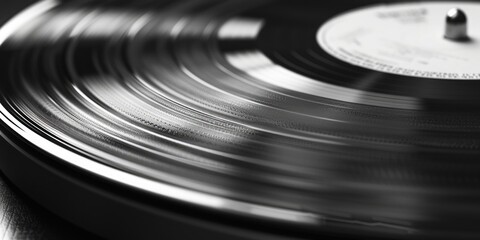 Poster - A close-up shot of a record placed on a table