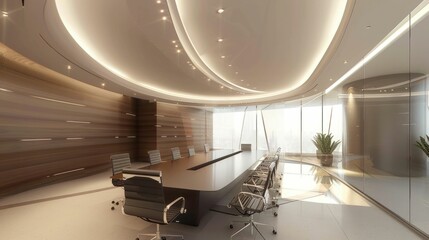 Poster - Corporate Executives Developing Business Strategy in Modern Conference Room