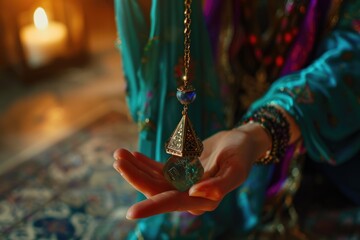 Aufkleber - A person grasping a small item in their hands, possibly for protection or significance