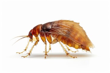 Flea isolated on white background