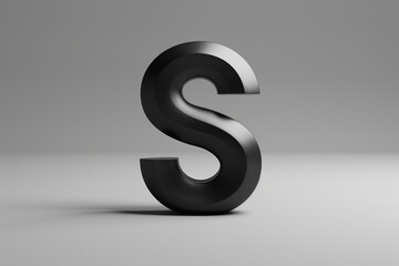 Poster - A monochrome image of the uppercase letter S