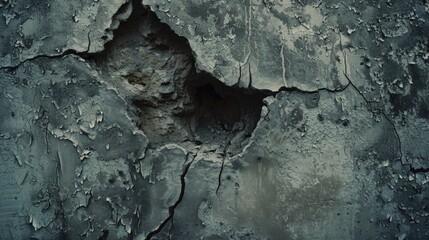 Poster - A crack in the wall of a building