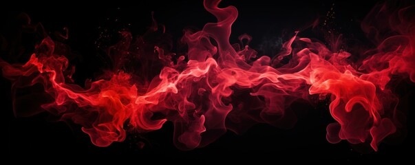 Wall Mural - Gloomy flare isolated black background fire burn smoke flower floral shining