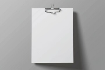 Aufkleber - A clipboard hanging on a wall with a clip, ideal for holding notes or papers