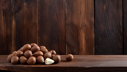 Wall Mural - dark wood texture brown walnut texture natural background