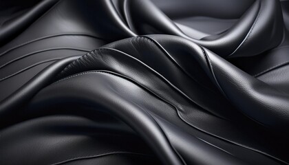 Wall Mural - black leather