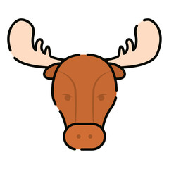 Poster - Isolated moose animal avatar Vector