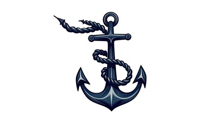 Wall Mural - anchor on white