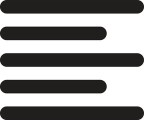 Poster - align left icon isolated on white background . text align left icon vector
