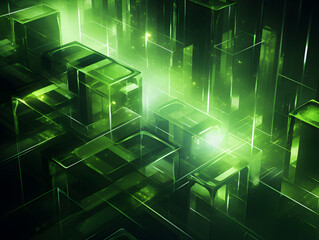 Abstract futuristic green background 