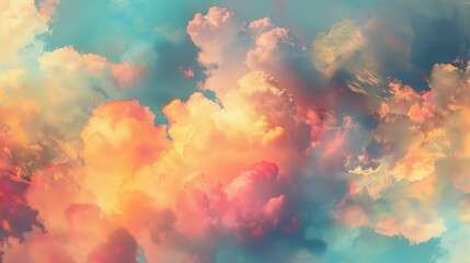 Wall Mural - texture background of clouds