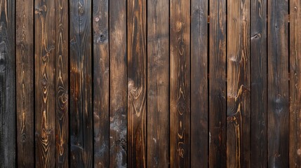 Dark brown wooden background with wood planks, rustic style wall texture
