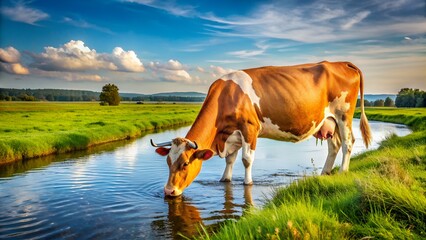 cows on the river