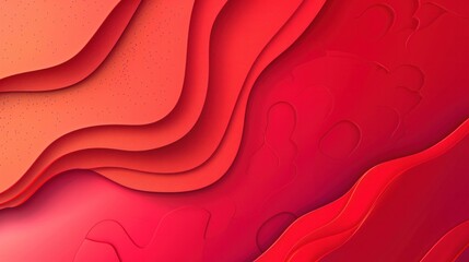 Wall Mural - An abstract red background with a composition of dynamic shapes.

