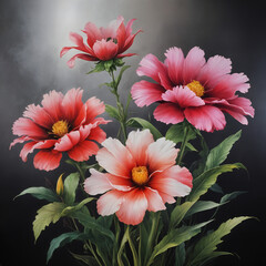 Hand made flower painting high resolution. suitable for print.