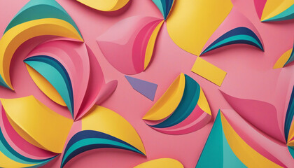 Wall Mural - Beautiful and innovative patterns in vibrant colors inspired by geometry and minimalism