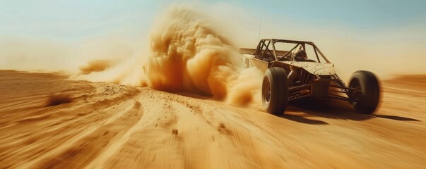 Poster - A dune buggy race in the most beautiful desert