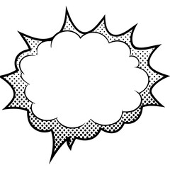 Wall Mural - comic book explosion speech bubble - retro pop art style vector illustration